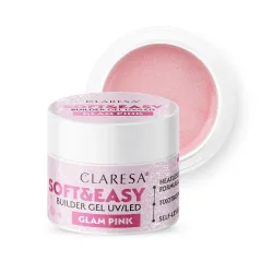 Claresa Żel Budujący Soft & Easy  GLAM PINK 90g