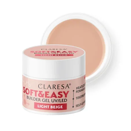 Claresa Żel Budujący Soft & Easy  Light Beige 90g