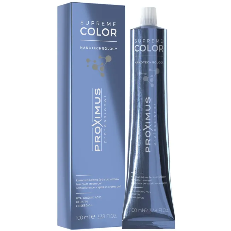 Proximus trwała farba Supreme Color Nanotech z kwasem hialuronowym 100ml BOOSTER Proximus trwała farba Supreme Color Nanotech z kwasem hialuronowym 100ml BOOSTER