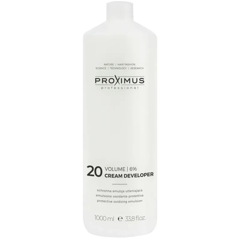 Proximus Cream Developer 6% 20 vol. emulsja utleniająca, 1000ml - Oksydant Proximus Cream Developer 6% 20 vol. emulsja utleniająca, 1000ml - Oksydant