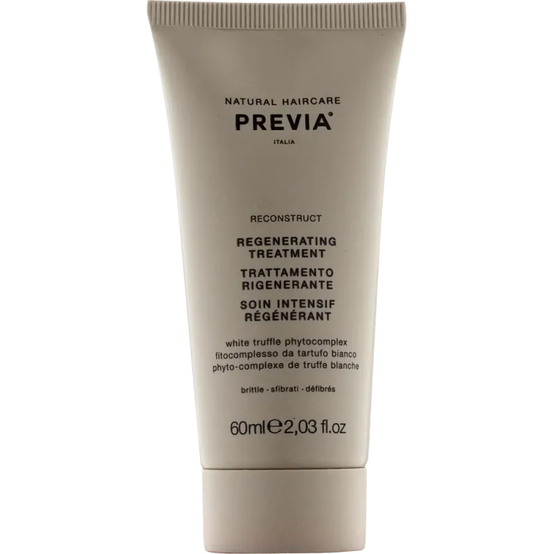 PREVIA RECONSTRUCT REGENERATING TREATMENT – Maska do włosów zniszczonych z białą truflą 60ml PREVIA RECONSTRUCT REGENERATING TREATMENT – Maska do włosów zniszczonych z białą truflą 60ml
