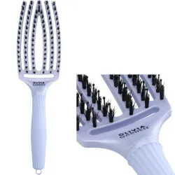 Olivia Garden Finger Brush Combo Medium , Szczotka do Rozczesywania Włosów i Masażu, Polar Blue Włosie Dzika
