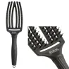 Olivia Garden Fingerbrush Care Iconic Boar&Nylon Full Black M, Szczotka do Rozczesywania Włosów i Masażu, Włosie Dzika