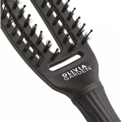 Olivia Garden Fingerbrush Combo Full Black Small, Szczotka do Rozplątywania Włosów z Włosiem Dzika
