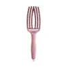 Olivia Garden Szczotka FingerBrush Combo Medium Soft Pink do rozczesywania włosów Amazonki Róż po zdrowie