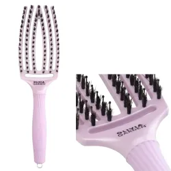 Olivia Garden Finger Brush Combo Medium, Szczotka do Rozczesywania Włosów i Masażu, Włosie Dzika, Etheral Lavender