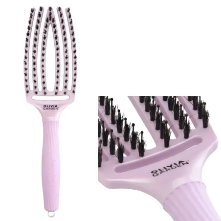 Olivia Garden Finger Brush Combo Medium, Szczotka do Rozczesywania Włosów i Masażu, Włosie Dzika, Etheral Lavender
