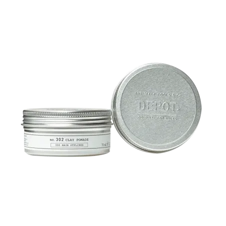 Depot No. 302 Clay Pomade, Glinka, Pomada Matująca Włosy, Wzmacnia i Dodaje Objętości, 75ml