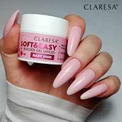 Claresa Żel budujący SOFT&EASY builder gel baby pink 90G