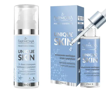 Farmona Professional UNIQUE SKIN z peptydami Zestaw nawilżający Krem + Serum