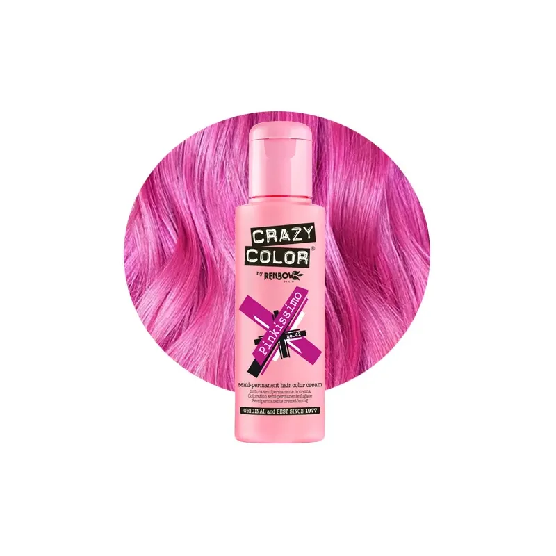 CRAZY COLOR Krem do koloryzacji włosów No 42 Pinkissimo Róż 100ml CRAZY COLOR Krem do koloryzacji włosów No 42 Pinkissimo Róż 100ml