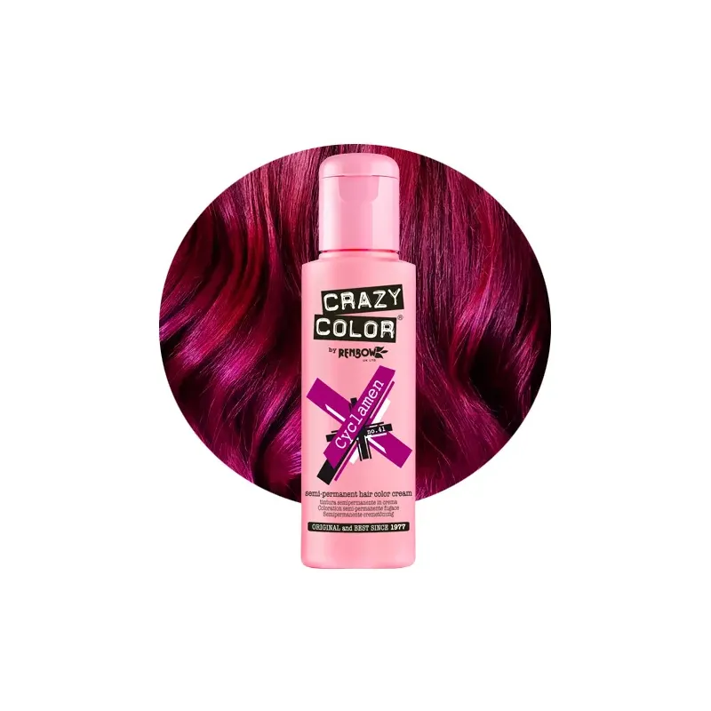 CRAZY COLOR Krem do koloryzacji włosów No 41 Cyclamen 100ml CRAZY COLOR Krem do koloryzacji włosów No 41 Cyclamen 100ml