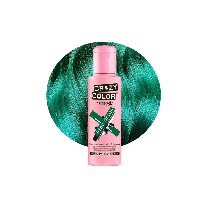 CRAZY COLOR Krem do koloryzacji włosów No 46 Pine Green sosnowa zieleń 100ml CRAZY COLOR Krem do koloryzacji włosów No 46 Pine Green sosnowa zieleń 100ml