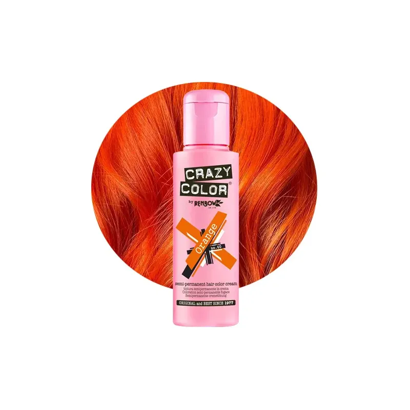 CRAZY COLOR Krem do koloryzacji włosów No 60 Orange/pomarańczowy 100ml CRAZY COLOR Krem do koloryzacji włosów No 60 Orange/pomarańczowy 100ml