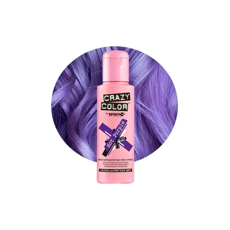 CRAZY COLOR Krem do koloryzacji włosów No 62 Hot Purple/gorący fiolet 100ml CRAZY COLOR Krem do koloryzacji włosów No 62 Hot Purple/gorący fiolet 100ml
