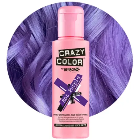 CRAZY COLOR Krem do koloryzacji włosów No 62 Hot Purple/gorący fiolet 100ml
