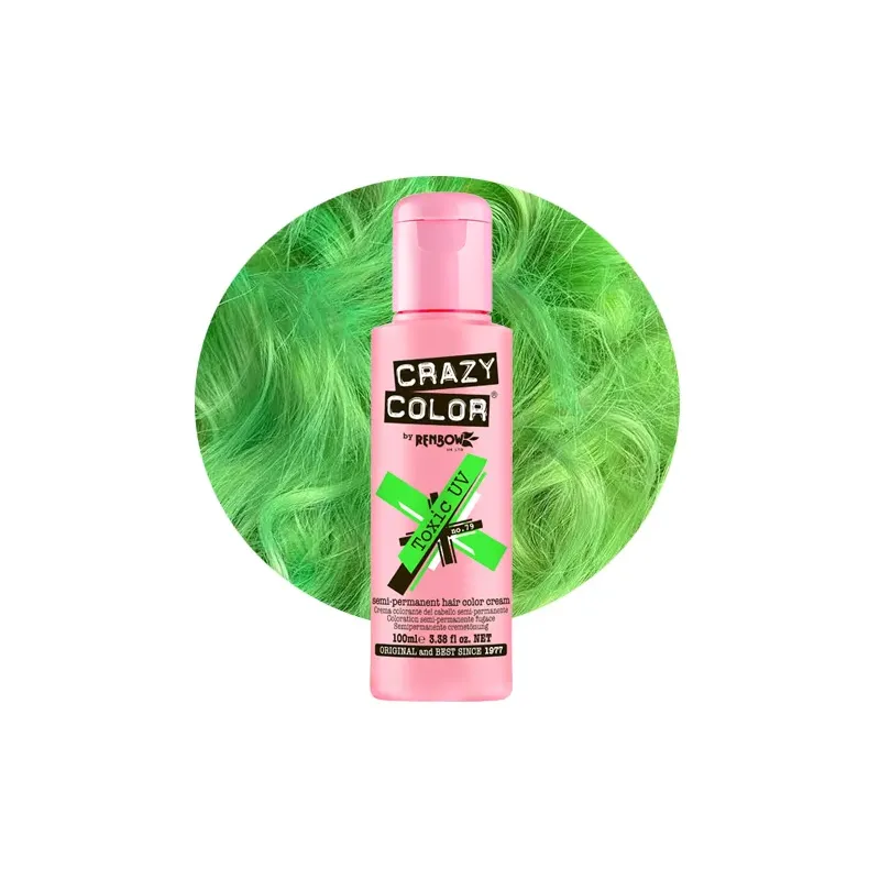 CRAZY COLOR Krem do koloryzacji włosów No 79 Toxic UV/neonowo zielony 100ml CRAZY COLOR Krem do koloryzacji włosów No 79 Toxic UV/neonowo zielony 100ml