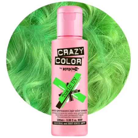 CRAZY COLOR Krem do koloryzacji włosów No 79 Toxic UV/neonowo zielony 100ml
