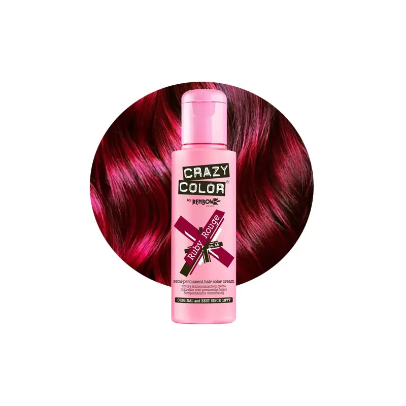 CRAZY COLOR Krem do koloryzacji włosów No 66 Ruby Rouge 100ml CRAZY COLOR Krem do koloryzacji włosów No 66 Ruby Rouge 100ml