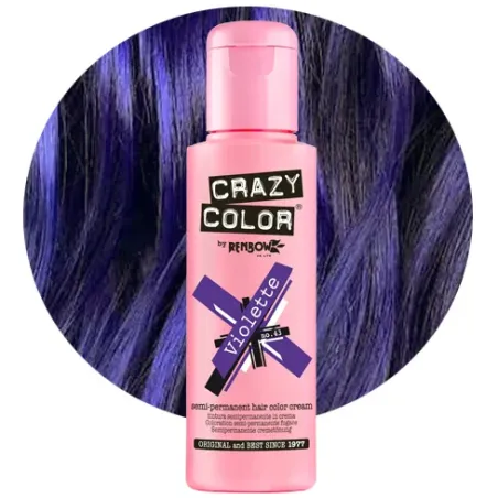 CRAZY COLOR Krem do koloryzacji włosów No 43 Violette Fiolet/fiołkowy  100ml