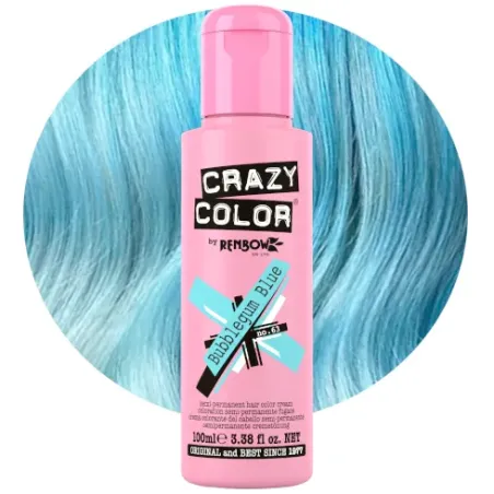 CRAZY COLOR Krem do koloryzacji włosów No 63 Bubblegum Blue 100ml