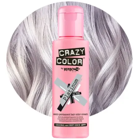 CRAZY COLOR Krem do koloryzacji włosów No 28 Platinum/platynowy 100ml