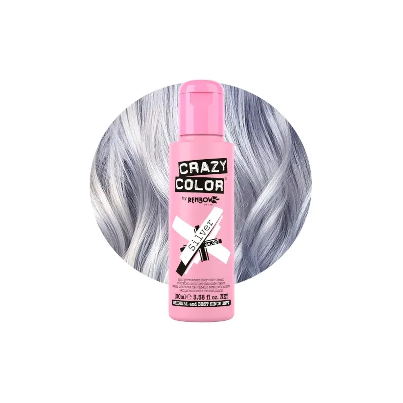 CRAZY COLOR Krem do koloryzacji włosów No 027 Silver/srebrny 100ml CRAZY COLOR Krem do koloryzacji włosów No 027 Silver/srebrny 100ml