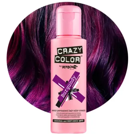 CRAZY COLOR Krem do koloryzacji włosów No 61 Burgundy 100ml