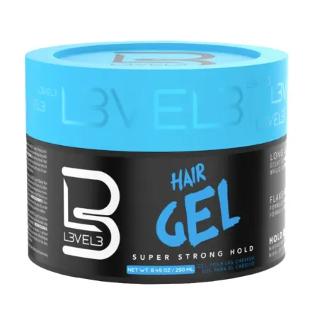 L3VEL3 Super Strong Hair Gel - Bardzo mocny żel do włosów, 250ml