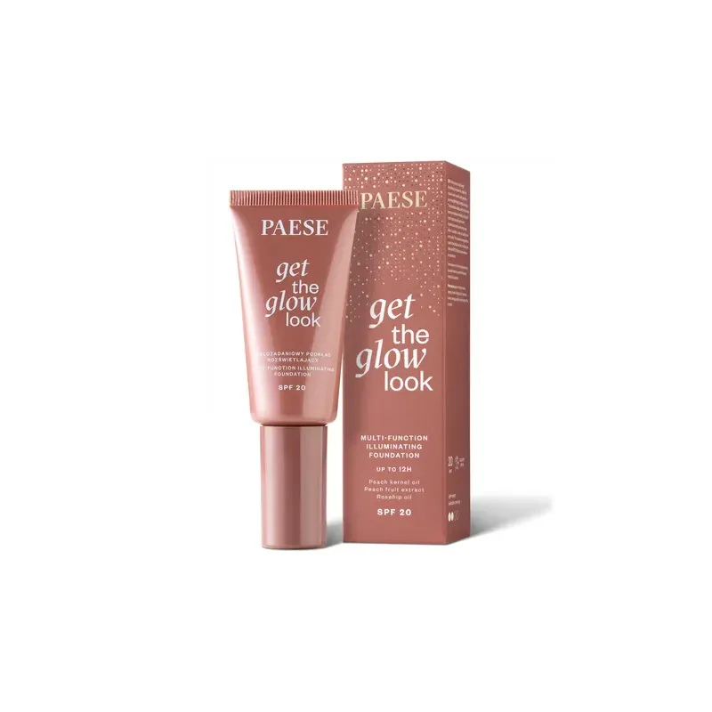 PAESE GET THE GLOW LOOK 1N LIGHT BEIGE wielozadaniowy podkład rozświetlający 30ml PAESE GET THE GLOW LOOK 1N LIGHT BEIGE wielozadaniowy podkład rozświetlający 30ml