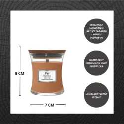 WoodWick Santal Myrrh Mała Świeca 85g