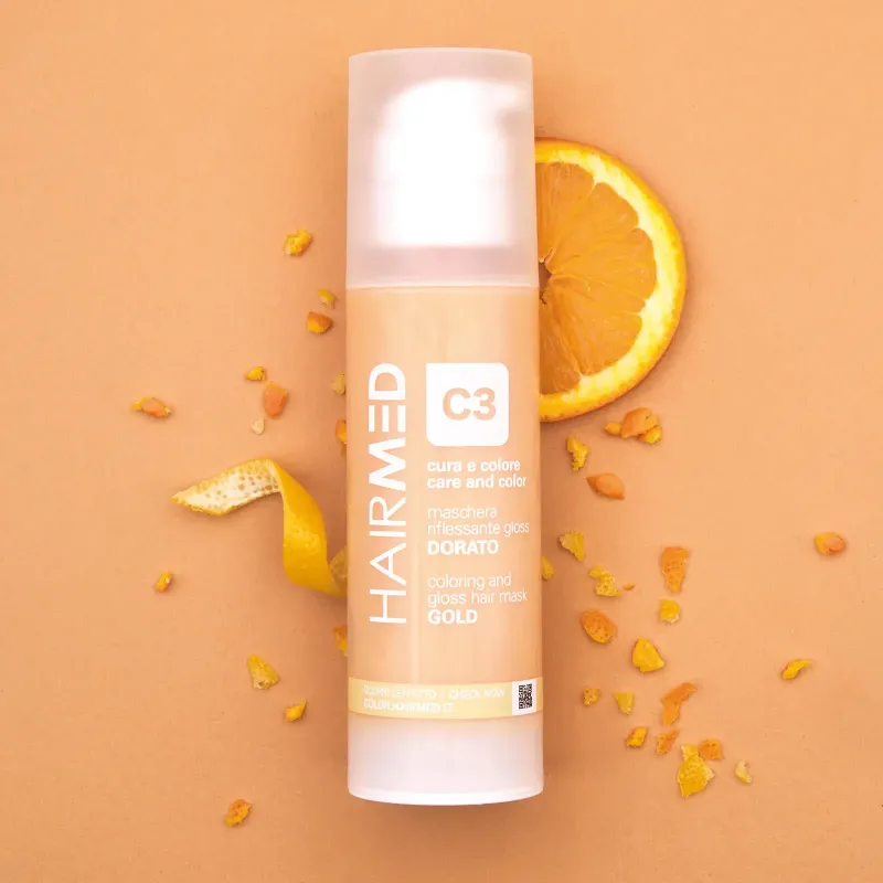 HAIRMED – C3 COLORING & GLOSS HAIR MASK – GOLD – Maska koloryzująca – ZŁOTA 150 ml HAIRMED – C3 COLORING & GLOSS HAIR MASK – GOLD – Maska koloryzująca – ZŁOTA 150 ml