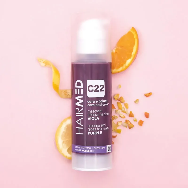 HAIRMED – C22 COLORING & GLOSS HAIR MASK – PURPLE – Maska koloryzująca – FIOLETOWY 150 ml HAIRMED – C22 COLORING & GLOSS HAIR MASK – PURPLE – Maska koloryzująca – FIOLETOWY 150 ml