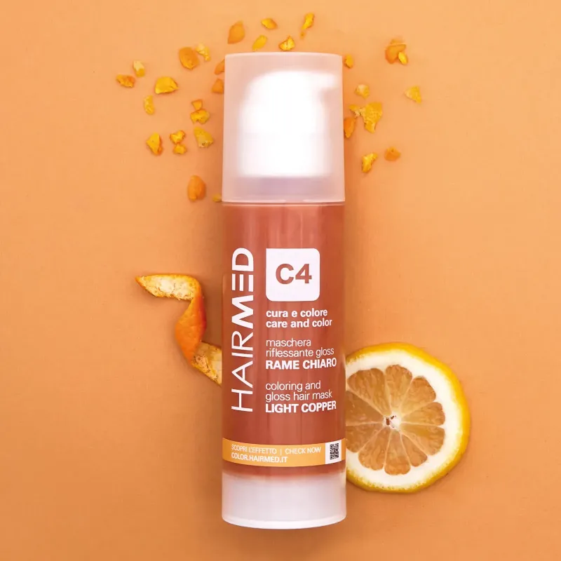 HAIRMED – C4 COLORING & GLOSS HAIR MASK – LIGHT COPPER – Maska koloryzująca Jasna miedź 150 ml HAIRMED – C4 COLORING & GLOSS HAIR MASK – LIGHT COPPER – Maska koloryzująca Jasna miedź 150 ml