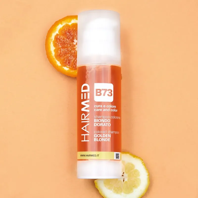 HAIRMED – B73 – COLORED SHAMPOO – GOLDEN BLONDE – Szampon koloryzujący – ZŁOTY BLOND 150 ml HAIRMED – B73 – COLORED SHAMPOO – GOLDEN BLONDE – Szampon koloryzujący – ZŁOTY BLOND 150 ml