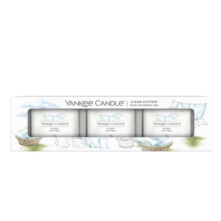 Yankee Candle CLEAN COTTON 3 PACK MINI