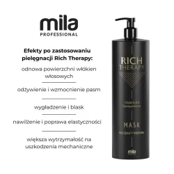 Mila Pro Rich Therapy Maska odbudowująca z keratyną i cząstkami złota do włosów zniszczonych 1000 ml