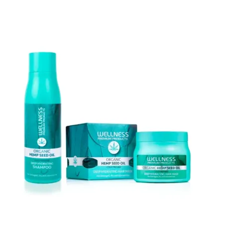 WELLNESS PREMIUM PRODUCTS zestaw głęboko nawilżający (szampon 500ml, maska 500ml + 4 ampułki GRATIS)