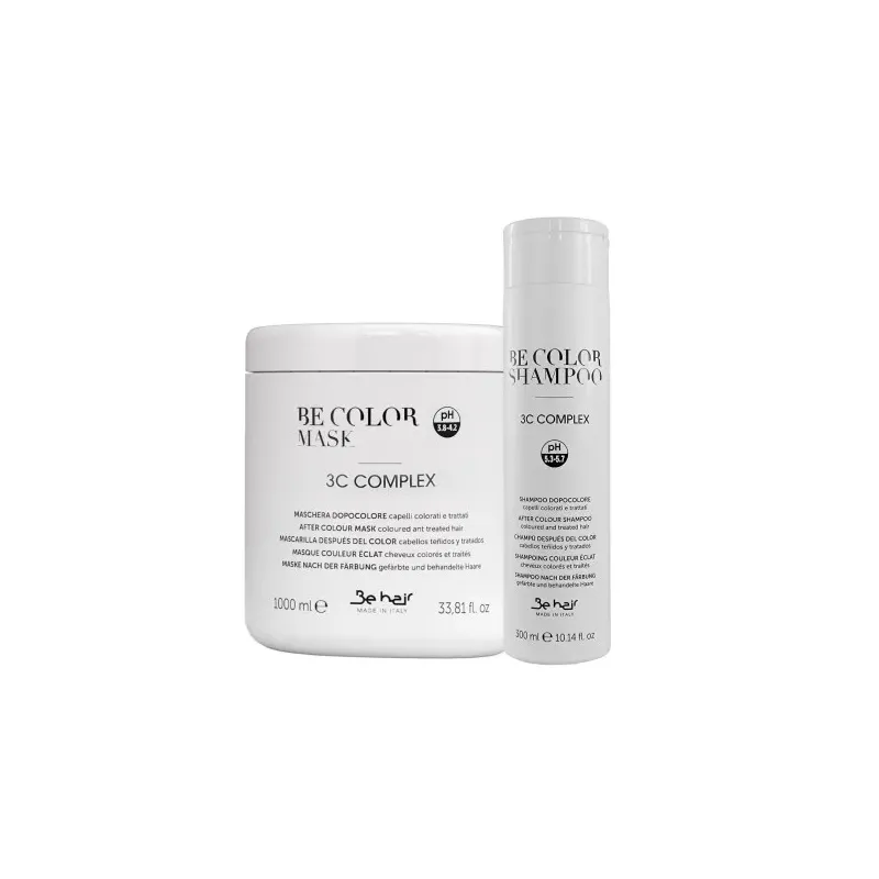 Zestaw Be Color Be Hair Maska 1000 ml + Szampon 300 ml do włosów farbowanych Zestaw Be Color Be Hair Maska 1000 ml + Szampon 300 ml do włosów farbowanych