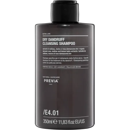 PREVIA  EXTRA LIFE DRY DANDRUFF CLEANSING SHAMPOO E4.01 – Szampon oczyszczający do włosów z łupieżem suchym 350ML