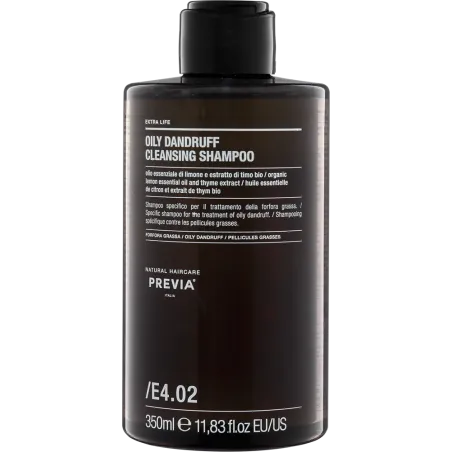PREVIA EXTRA LIFE OILY DANDRUFF CLEANSING SHAMPOO E4.02 – Szampon oczyszczający do włosów z łupieżem tłustym 350 ml