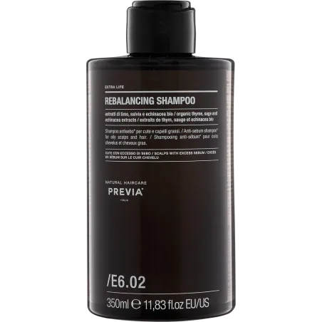 PREVIA  EXTRA LIFE REBALANCING SHAMPOO E6.02 – Szampon do przetłuszczającej się skóry głowy i włosów 350 ml