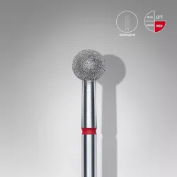 Staleks Frez diamentowy FA01R050K kulka 5mm czerwony