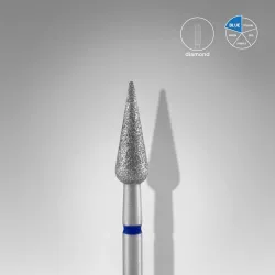 Staleks Frez diamentowy FA100B040/12 gruszka ostra 4mm/12 niebieski