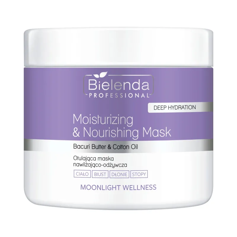 Bielenda Moonlight Wellness Moisturizing & Nourishing Mask, Otulająca Maska Nawilżająco-Odżywcza do Ciała, 600g Bielenda Moonlight Wellness Moisturizing & Nourishing Mask, Otulająca Maska Nawilżająco-Odżywcza do Ciała, 600g