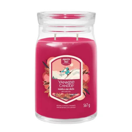 Yankee Candle Signature - Świeca duża SANTA ON SKIS
