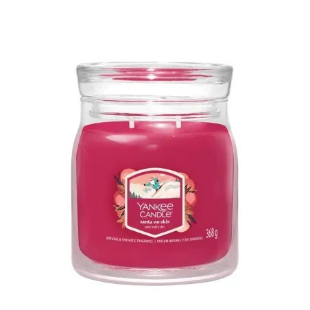 Yankee Candle Signature - Świeca średnia SANTA ON SKIS