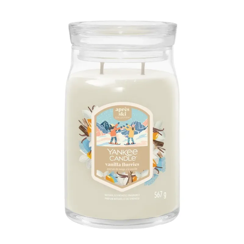 Yankee Candle Signature - Świeca duża VANILLA FLURRIES