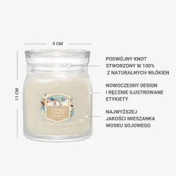 Yankee Candle Signature - Świeca średnia VANILLA FLURRIES