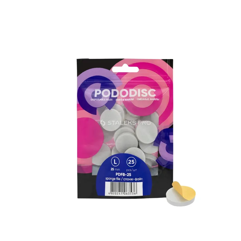 STALEKS Nakładki ścierne  wymienne PODODISC PDFB-25  rozmiar L 25 mm 25 szt STALEKS Nakładki ścierne  wymienne PODODISC PDFB-25  rozmiar L 25 mm 25 szt